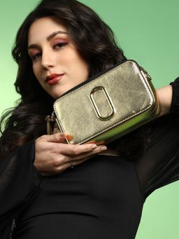 Haute Sauce - Gold The Block Box Sling Bag with Detachable Strap