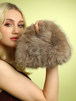 Haute Sauce - Brown The Fur Sling Bag with Detachable Strap