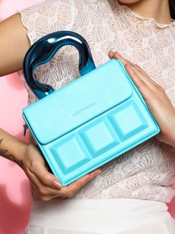 Haute Sauce - Blue The Caldera Quilt Hand Bag with Detachable Strap