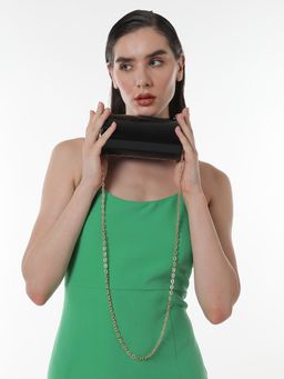 Haute Sauce - Black The Columner Clutch Bag with Detachable Strap