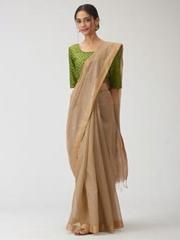 Fabindia - Cotton Silk Chanderi Woven Sari
