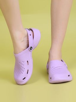 Yoho - Women Classic Clogs Cushioned Footwear, Lightweight Lavender