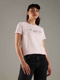 Tommy Hilfiger - Pink Regular Fit Cotton T-Shirt