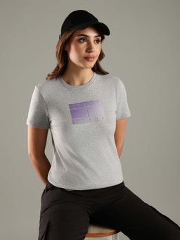 Tommy Hilfiger - Grey Logo Regular Fit Cotton T-Shirt