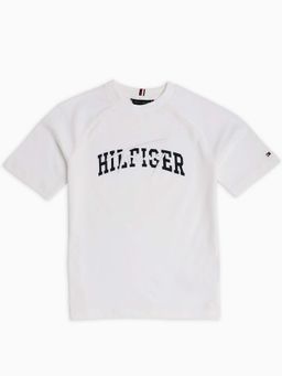 Tommy Hilfiger - Boys White Logo Relaxed Fit Cotton T-Shirt