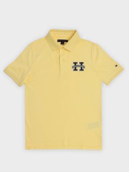 Tommy Hilfiger - Boys Yellow Logo Regular Fit Cotton Polo T-Shirt