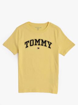 Tommy Hilfiger - Boys Yellow Logo Regular Fit Cotton T-Shirt