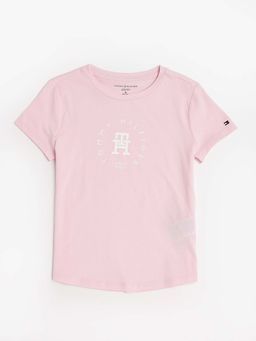 Tommy Hilfiger - Girls Lavender Regular Fit Cotton T-Shirt