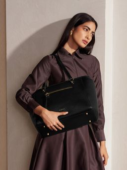 MIRAGGIO - Abby Black 14 Inches Laptop Tote Bag Shoulder Bag For Office