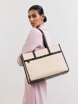 MIRAGGIO - Cruise Canvas Shoulder Tote Bag Fits Upto 16 Inches Laptop