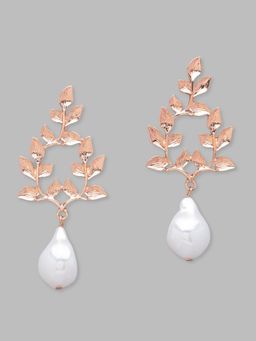 Globus - Rose Gold Plated Geometric Drop Earring-3619422001