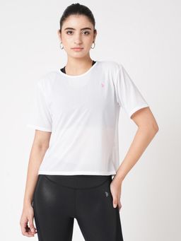 BODD ACTIVE - White Open Back Mesh Tee