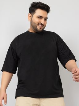 CHKOKKO - Solid Black T-Shirt for Men