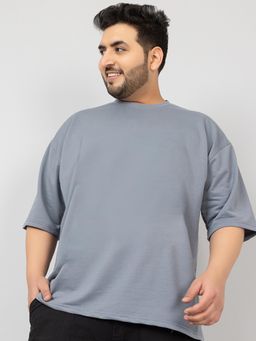 CHKOKKO - Solid Grey T-Shirt for Men