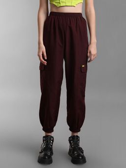 Kazo - Maroon Classic Utility Joggers