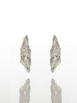 Kassa - Silver Oak Bark Earrings