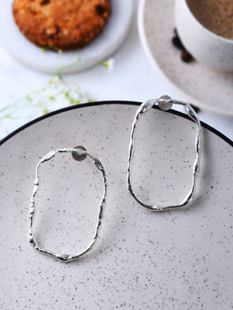 Kassa - Silver Dawn Oval Earrings
