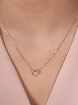 Zavya - Sleek Heart Rose Gold Plated Womens Necklace
