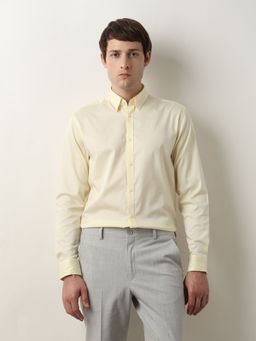 Selected - Yellow Slim Fit Full Sleeves Shirt