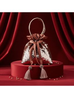 MasQ - Potli Mocha Sequin Clutches