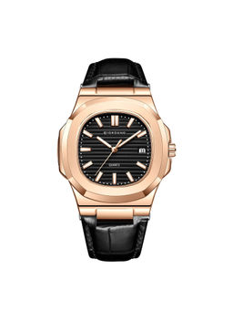 Giordano - Men Black Analog Water Resistant 3 Hand Mechanism Casual Watch (Gz-50104) (M)