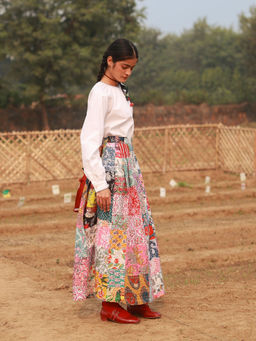 Doodlage - Irene Patchwork Multi-Color Skirt