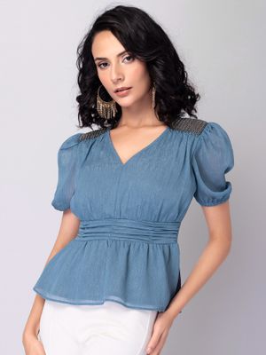 JASHN POWDER BLUE TOP main image 1