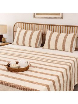House This - Shivalik Bedcover And 2 Pillow Covers Set Brown (Queen)