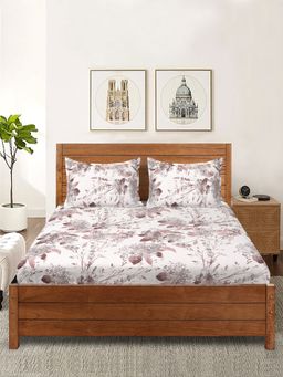 Saral Home - Ava Soft Soft Bed Sheet With 2 Pillow Cover-Brown (King)