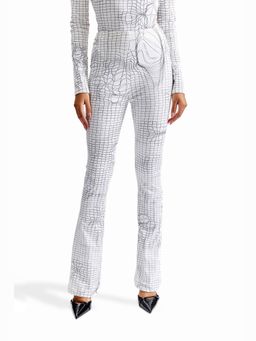 CILVR - Entangled Mesh Flare White Pant