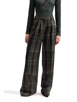 CILVR - Distorted Plaid Olive Pant