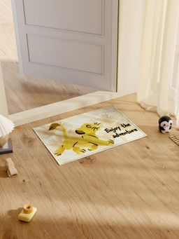 SPACES - Disney Lion Nylon Foot Mat Anti-Skid Bathroom & Door Mat with Character Design Beige