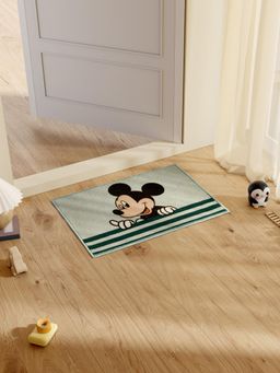 SPACES - Disney Micke Anti-Skid Bathroom & Door Mat with Character Design Dark Teal