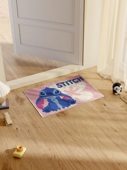SPACES - Disney Stitch Anti-Skid Bathroom & Door Mat with Character Design Blush