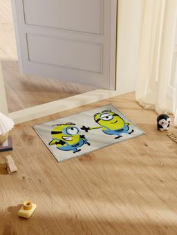 SPACES - Universal Minions Anti-Skid Bathroom & Door Mat with Character Design Yellow