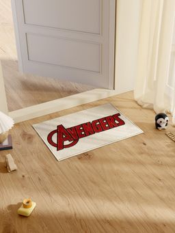 SPACES - Marvel Avengers Anti-Skid Bathroom & Door Mat with Character Design Cream