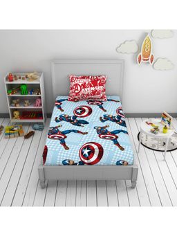 CORE Designed by SPACES - Avengers Cotton Machine Washable Great Value Single Bedsheet- Blue