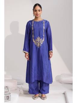 SAYARISH - Baani Blue Embroidered Kurta with Pant