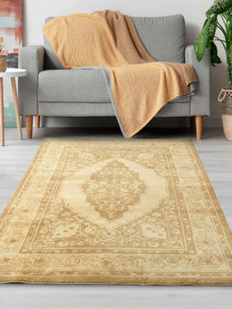 Saral Home - Beige Microfiber Carpet -120x180 cm