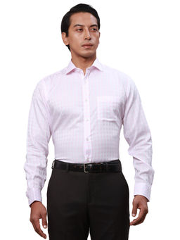 Park Avenue - Regular Fit Checks Medium Pink Shirt