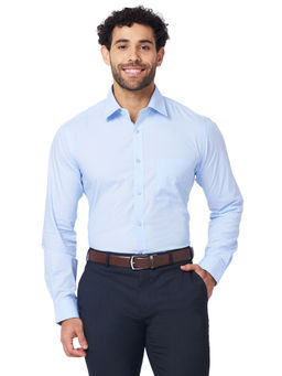 Raymond - Slim Fit Solid Light Blue Shirt
