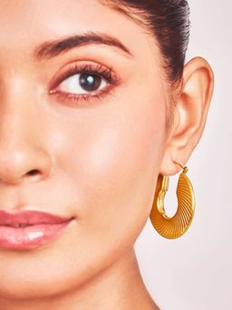 ELRA - 18K Gold Plated Gold Hoop Earrings
