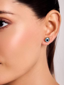 ELRA - 18K Gold Plated Evil Eye Stud Earrings