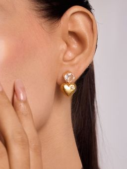 ELRA - 18K Gold Plated Heart Star Earrings