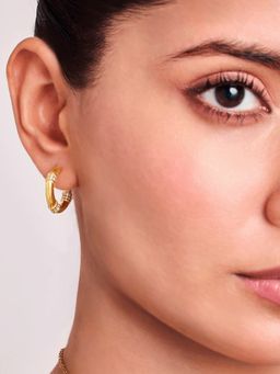ELRA - 18K Gold Plated Radiant Arc Hoops Earrings
