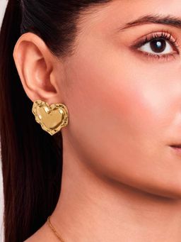 ELRA - 18K Gold Plated Love Stud Earrings