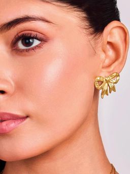 ELRA - 18K Gold Plated Molten Ribbon Earrings