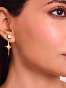 ELRA - 18K Gold Plated Star Drop Earrings