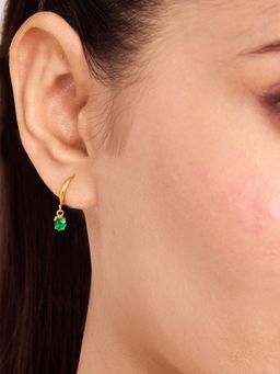 ELRA - 18K Gold Plated Golden Gem Drop Earrings
