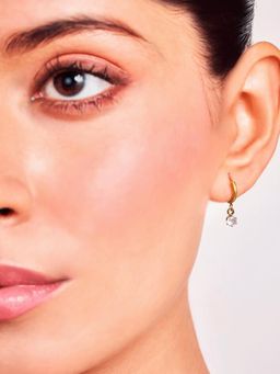 ELRA - 18K Gold Plated Golden Gem Drop Earrings